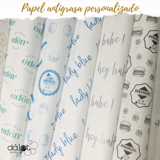 Papel Antigrasa Personalizado / Papel Mantequilla