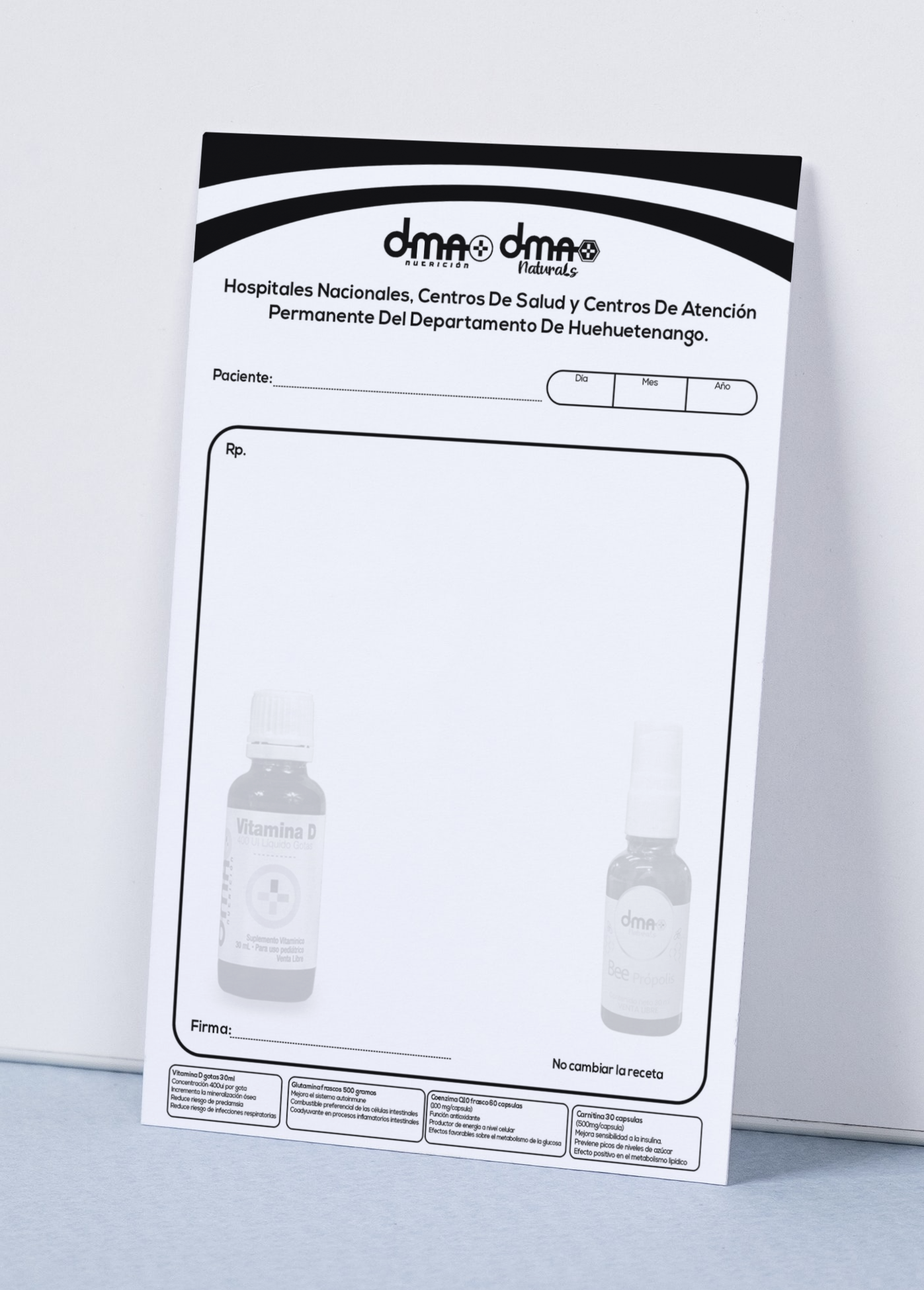 RECETAS EN PAPEL BOND un color - Imagen 2