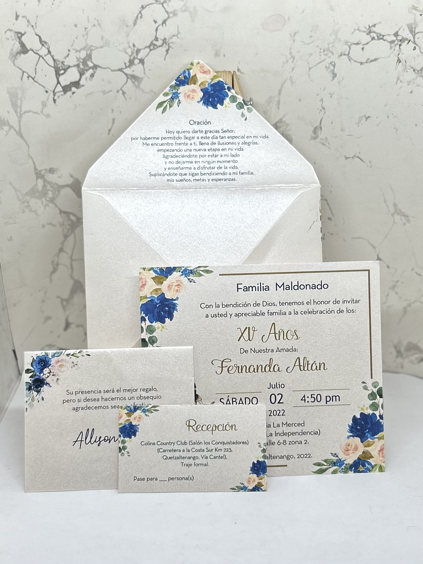 GTATR Quince Años TARJETA SUELTA