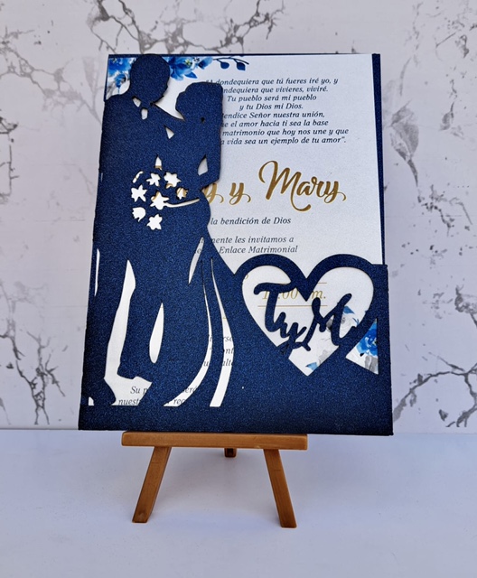 INVITACION GT1CL BODA IMPRESIÓN UN LADO