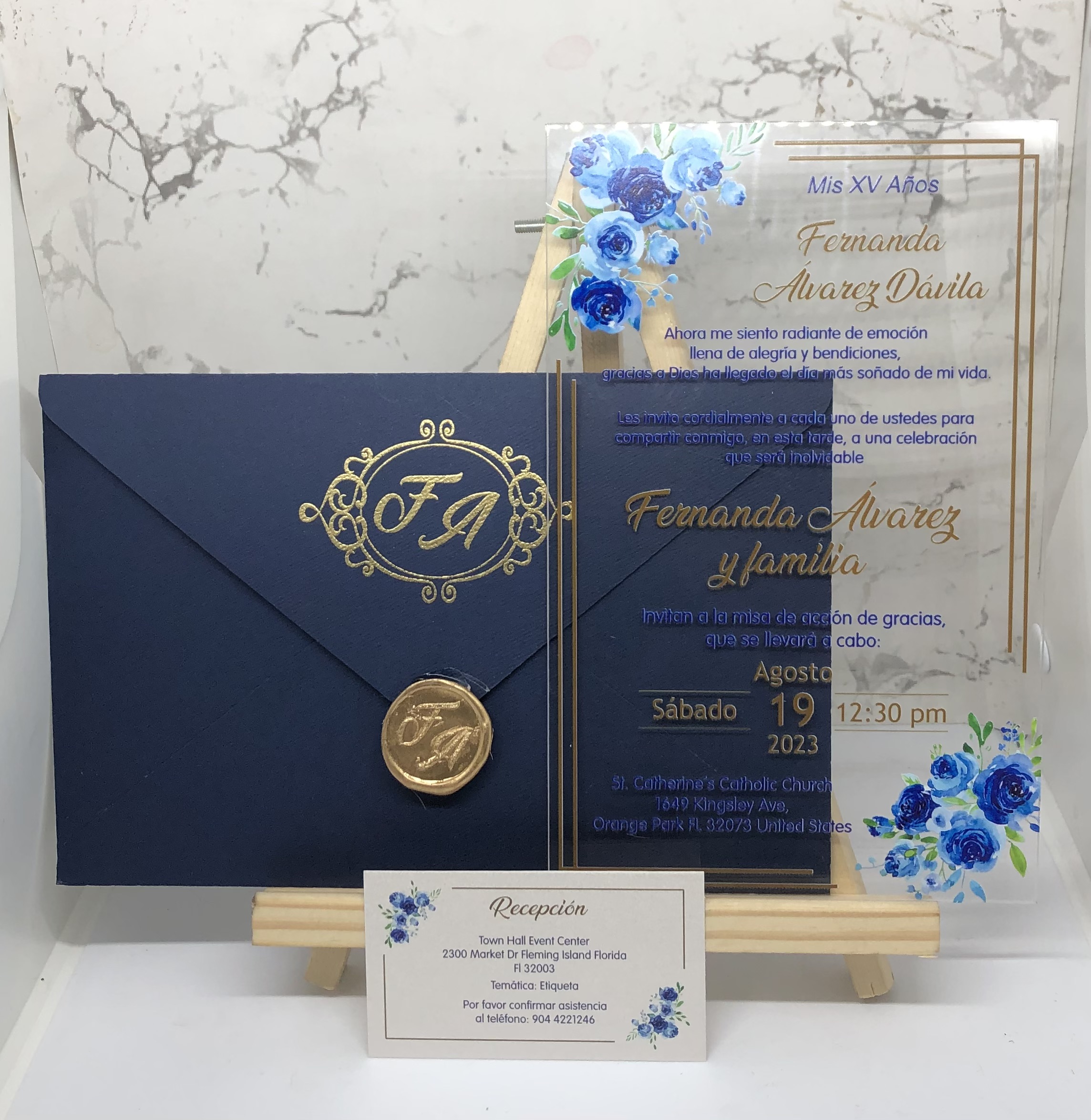 Acrílicas para Boda tamaño media carta