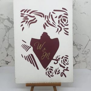 INVITACION GT1CL DOBLE PARA BODA CON REALCE