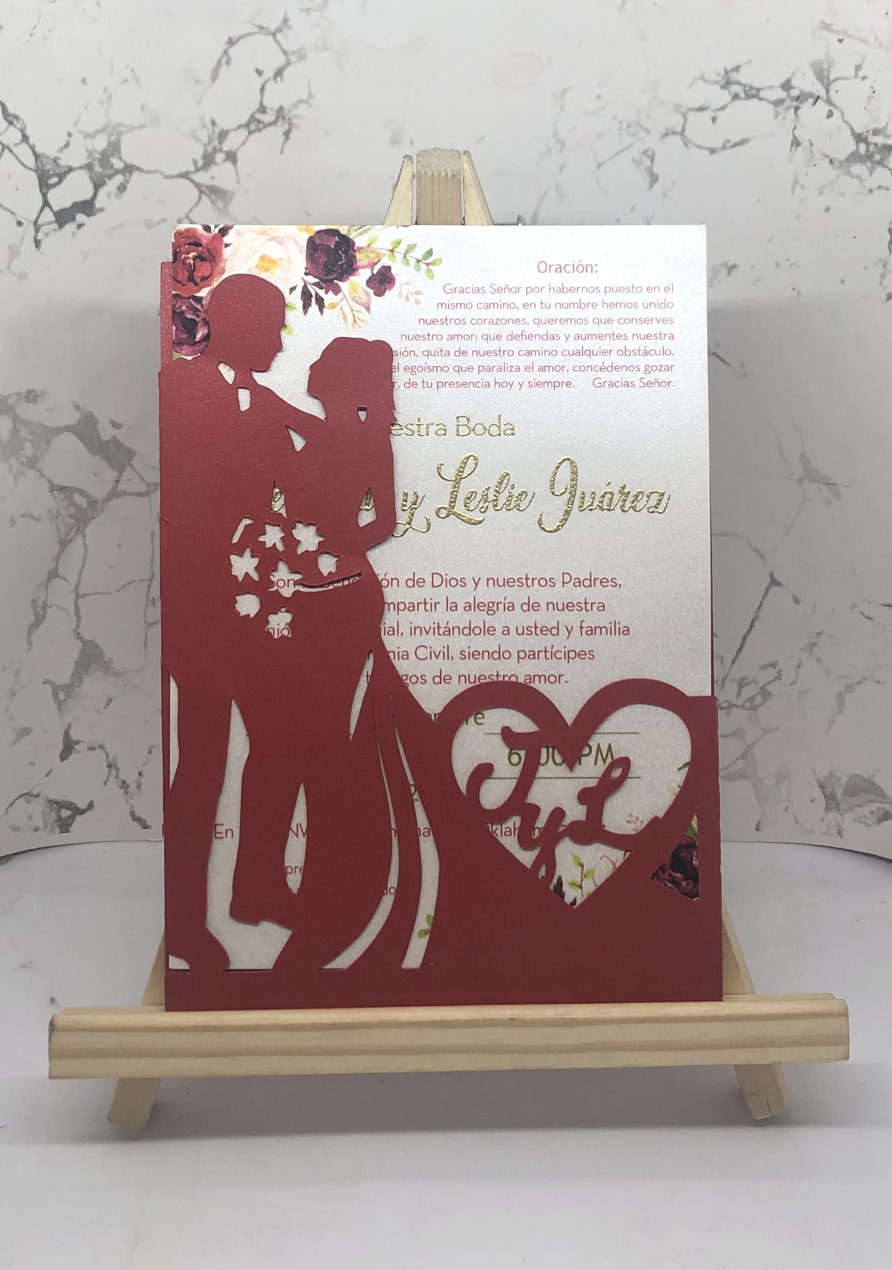 INVITACION GT1CL BODA IMPRESIÓN UN LADO - Imagen 4