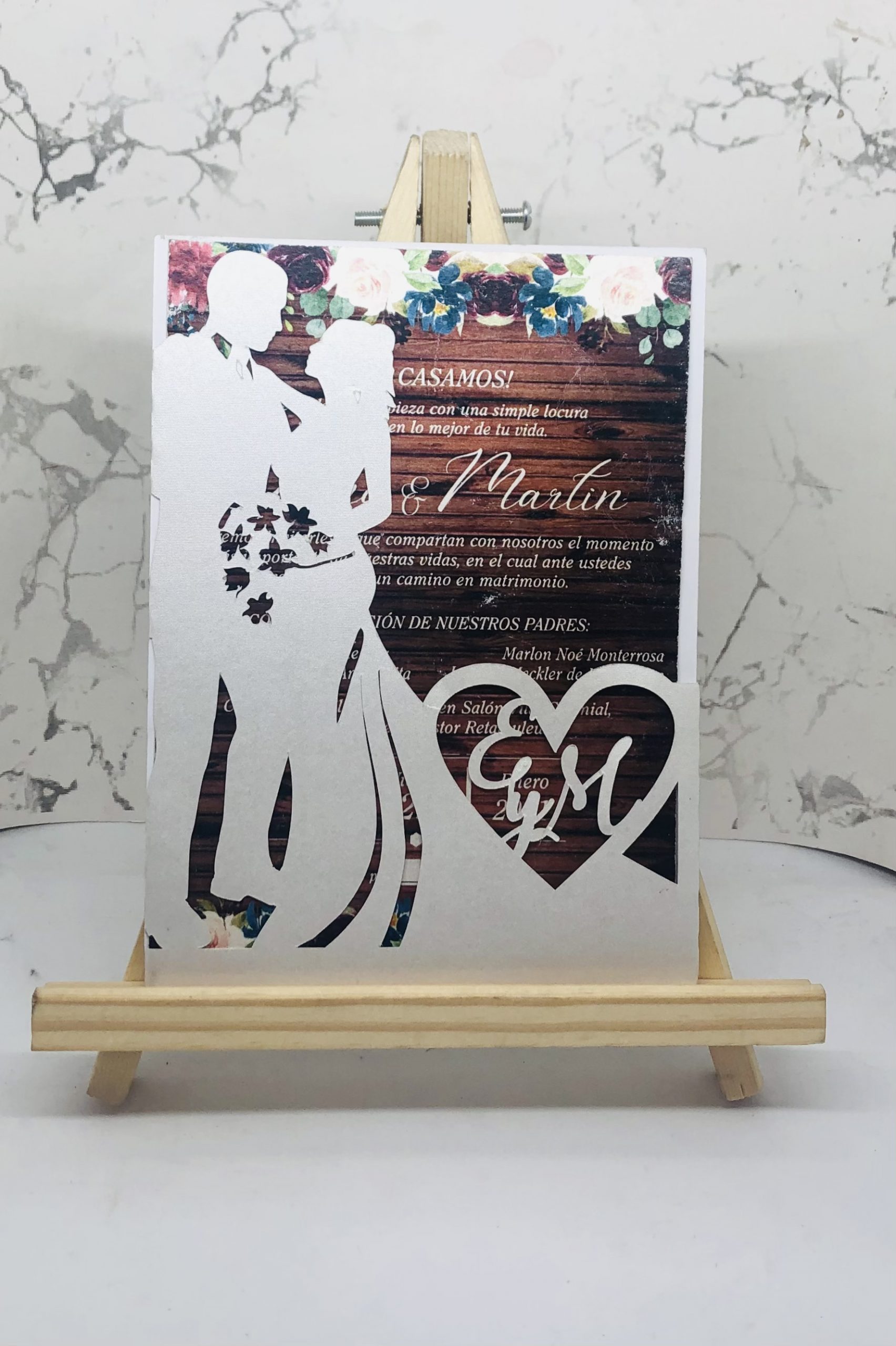 INVITACION GT1CL BODA IMPRESIÓN UN LADO - Imagen 3