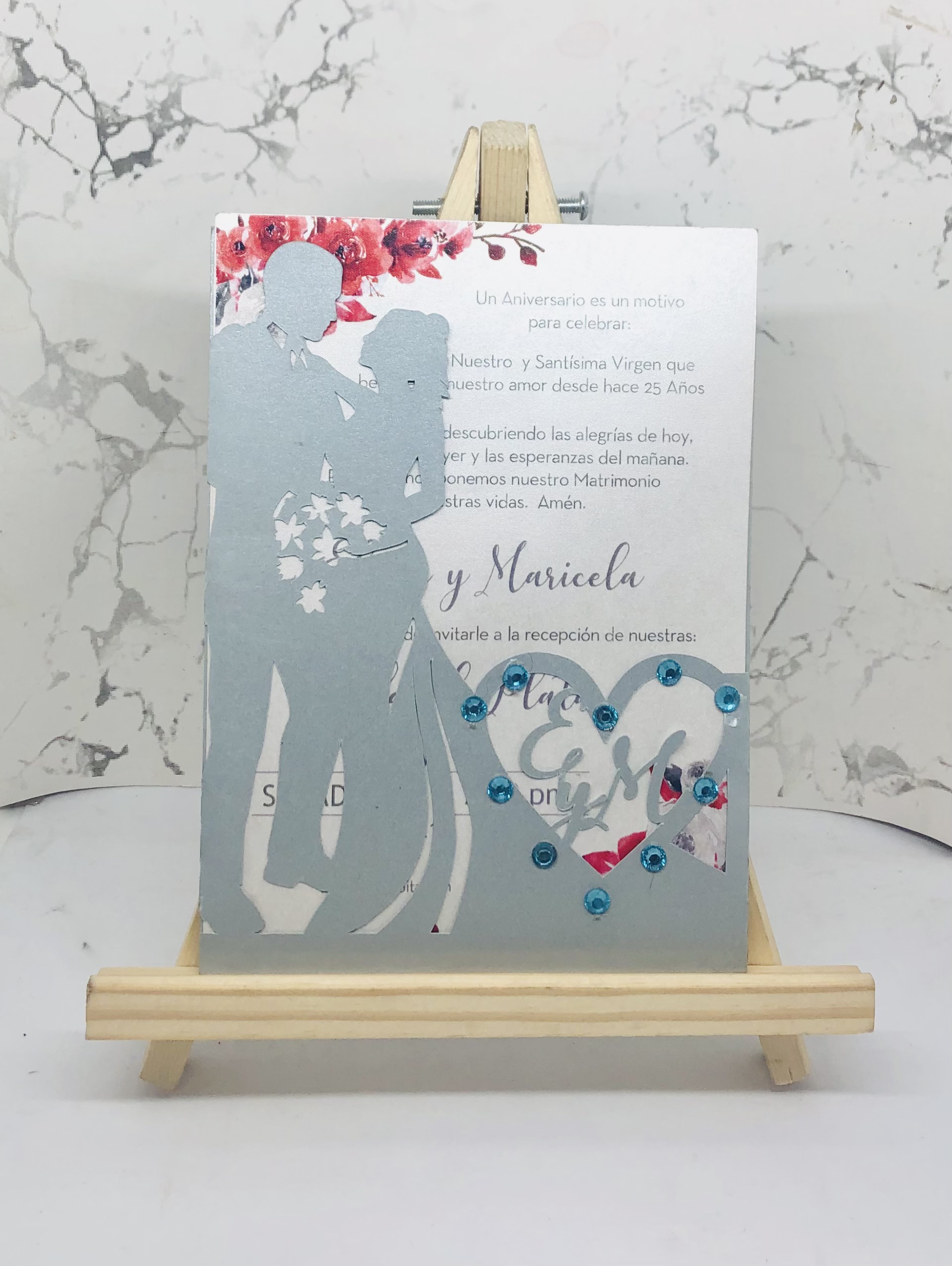 INVITACION GT1CL BODA IMPRESIÓN UN LADO - Imagen 2