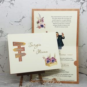 INVITACIONES D4 DOBLES PARA BODA