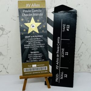 Tickets con realce Quince Años